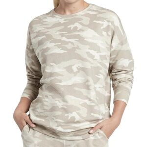Athleta Camo Sweatshirt in Beige and Cream